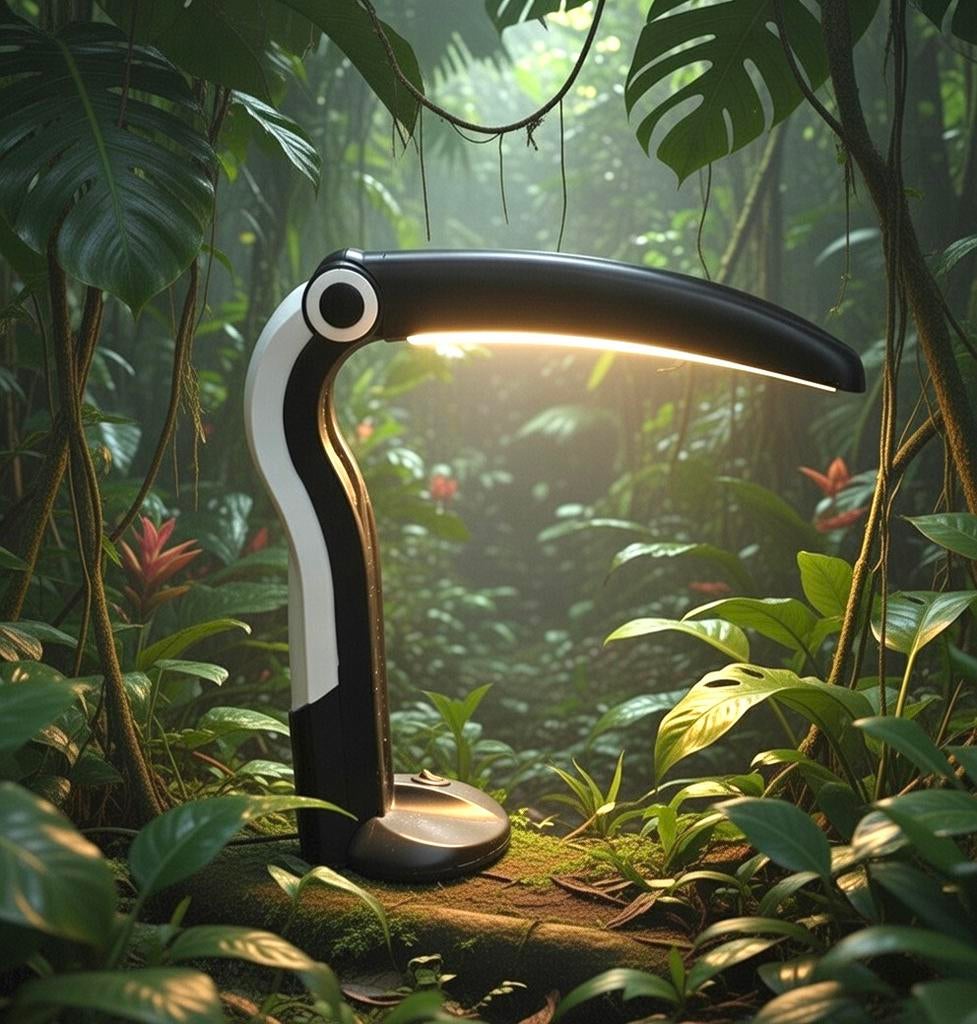 Toucan Bureaulamp Jaren 80 Design pop-art, Ophalen of Verzenden, Gebruikt, Kunststof, Minder dan 50 cm