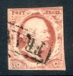 Nvph 2, franco, kort gerand, Ophalen of Verzenden, Gestempeld