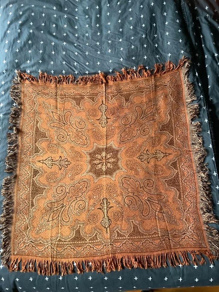 Antiek Wandkleed - Wanddoek (81 x 81 cm), Antiek en Kunst, Antiek | Kleden en Textiel, Ophalen of Verzenden