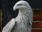 Adelaar op Boomstronk - 105 cm - Steen, Tuin en Terras, Tuinbeelden, Ophalen of Verzenden, Steen, Dierenbeeld