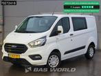 Ford Transit Custom 105pk Dubbel Cabine Imperiaal Trekhaak A, Auto's, Bestelauto's, Stof, Euro 6, 4 cilinders, Wit