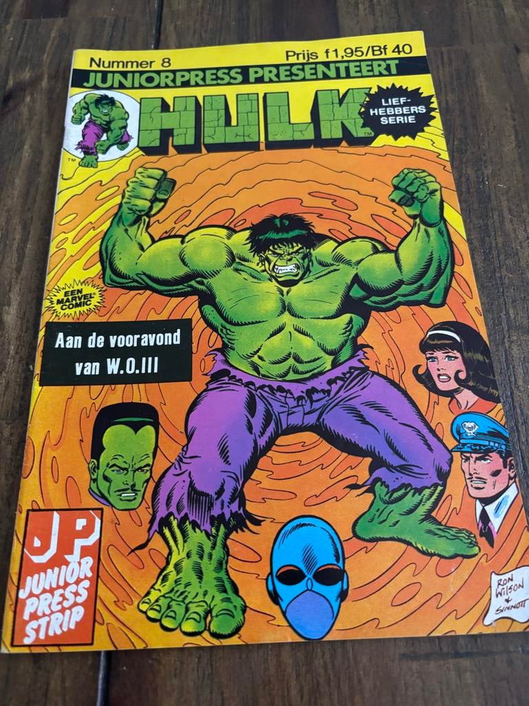 Hulk Juniorpress Presenteert Nr. 8 - Liefhebbers Serie, Eén comic, Ophalen of Verzenden, Gelezen, Europa