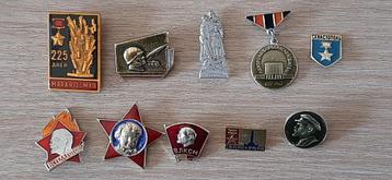 USSR  Badges met diverse Sovjetpropaganda -10 st. beschikbaar voor biedingen