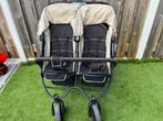 Dubbele kinderwagen met babynestje en regenhoes, Kinderen en Baby's, Overige merken, Kinderwagen, Duowagen, Gebruikt