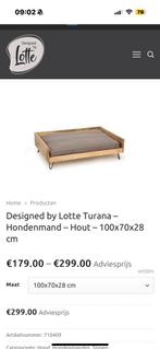 Designed by Lotte Turana – Hondenmand – Hout – 100x70x28 cm, Huis en Inrichting, Gebruikt, Eenpersoons, Hout, Ophalen