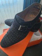 Te koop  Greve instappers blauw zgan maat 7,5, Ophalen of Verzenden, Zo goed als nieuw, Blauw, Loafers