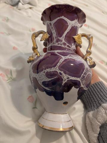 Vintage Vaas met Gat voor Lamp beschikbaar voor biedingen