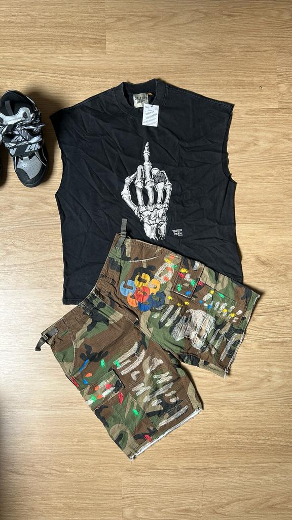 Gallery Dept set, Kleding | Heren, T-shirts, Zo goed als nieuw, Maat 48/50 (M), Zwart, Ophalen of Verzenden