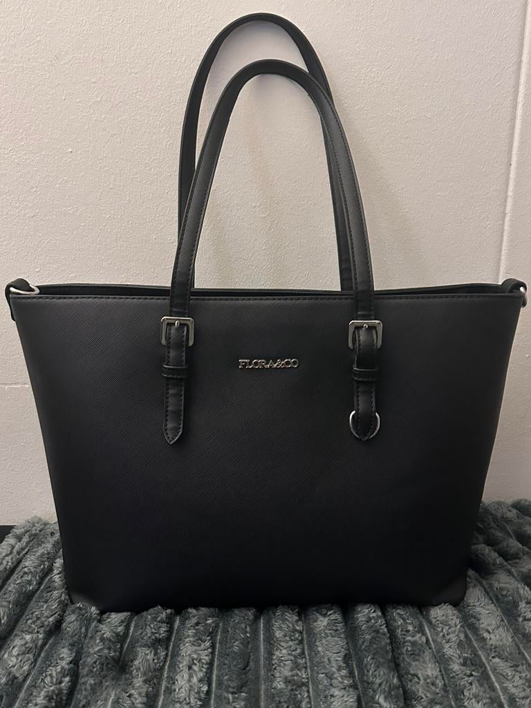 Flora & Co handtas dames, Sieraden, Tassen en Uiterlijk, Tassen | Damestassen, Verzenden, Gebruikt, Zwart, Handtas