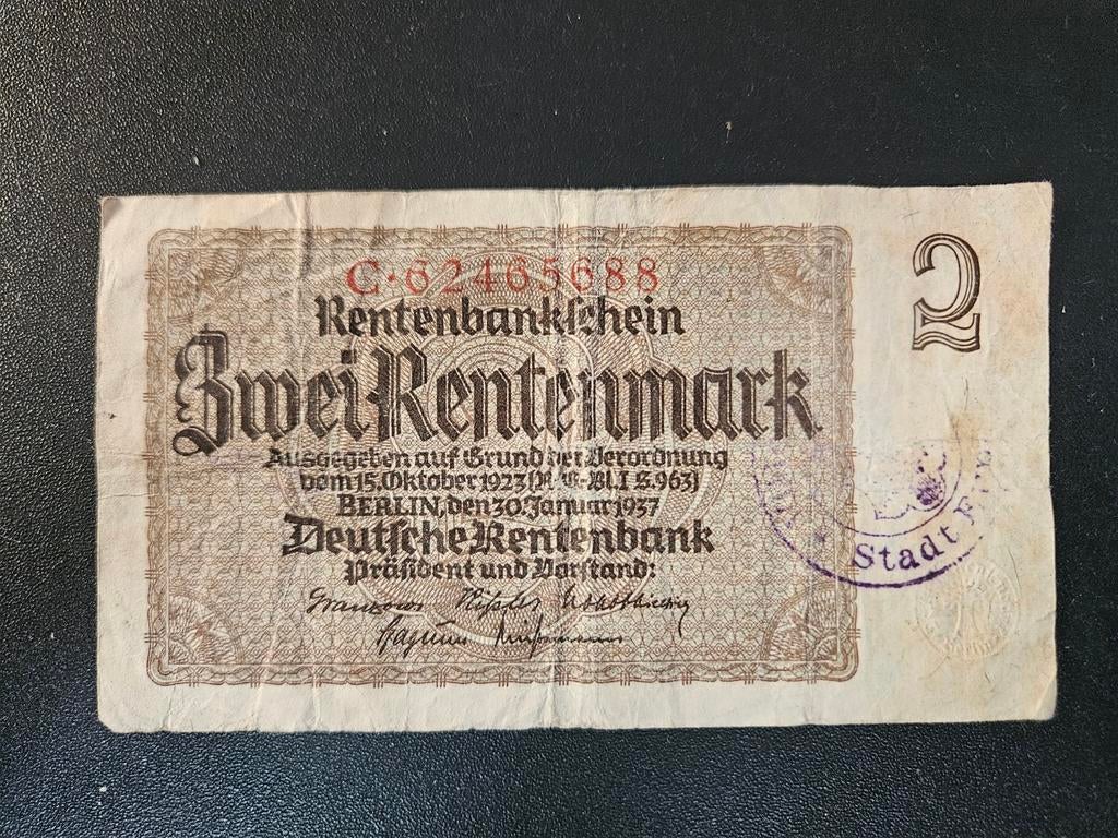 Duitsland pick 174b 1937     2, Ophalen of Verzenden, Duitsland, Los biljet
