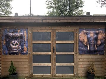 Mooie tuinposters: 2 x dieren en 1 x bloemen  beschikbaar voor biedingen