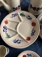 Boerenbont fondueborden, Huis en Inrichting, Keuken | Servies, Ophalen, Overige typen, Zo goed als nieuw, Aardewerk