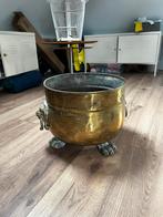 Zeer grote koperen bak ketel haardhout wol, Antiek en Kunst, Antiek | Koper en Brons, Ophalen of Verzenden, Koper