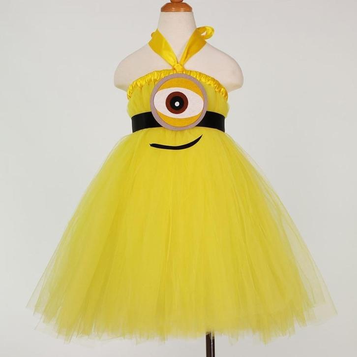 Nieuw ! Maatreeks 116-122-128 Gele Minion Tutu Prinses Jurk, Kinderen en Baby's, Carnavalskleding en Verkleedspullen, Nieuw, Meisje