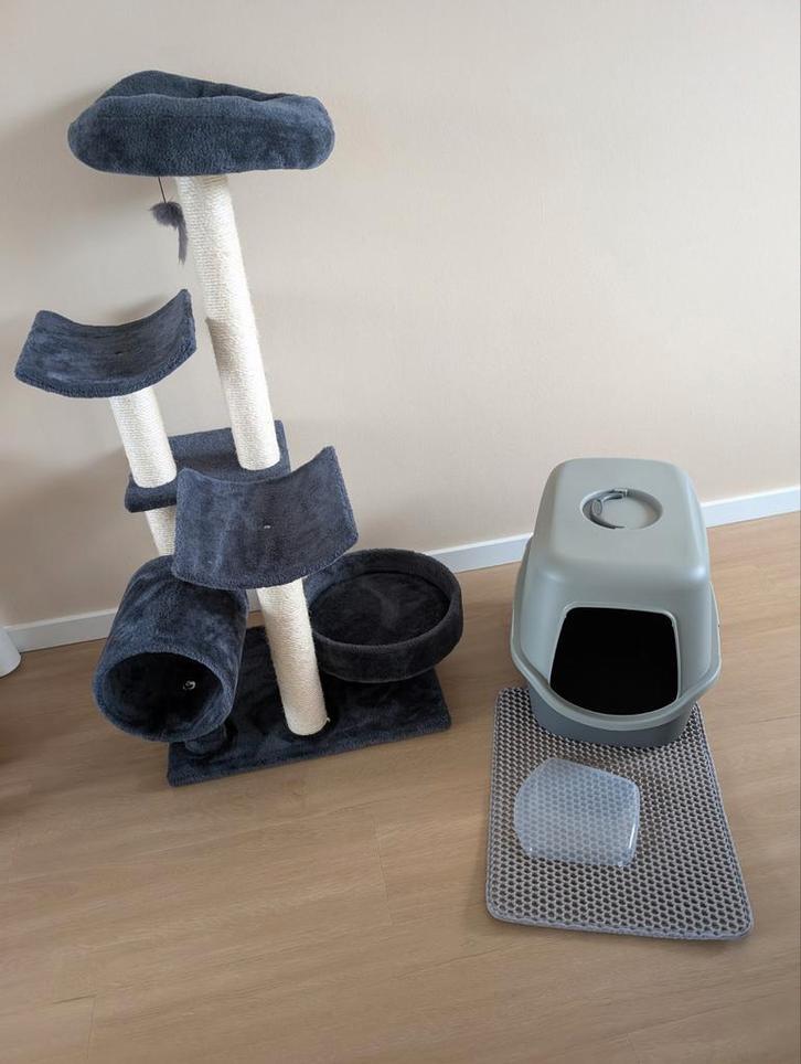 Krabpaal met kattenbak, Dieren en Toebehoren, Katten-accessoires, Ophalen