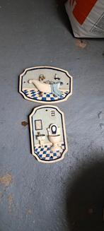 Vintage Badkamer Wanddecoratie Set, Huis en Inrichting, Ophalen of Verzenden, Gebruikt