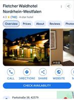 4 tm 6 Maart Fletcher Waldhotel Heiligenhaus 2 personen, Tickets en Kaartjes, Hotelbonnen, Twee personen, 1 overnachting