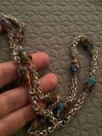 Surinaamse vintage zilveren ketting Ala Kondre 925 zilver AG, Verzenden, Zo goed als nieuw, Zilver, Zilver