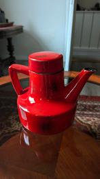 Vintage Rode Theepot koffiepot, Ophalen of Verzenden, Gebruikt, Overige materialen, Pot, Bus of Blik