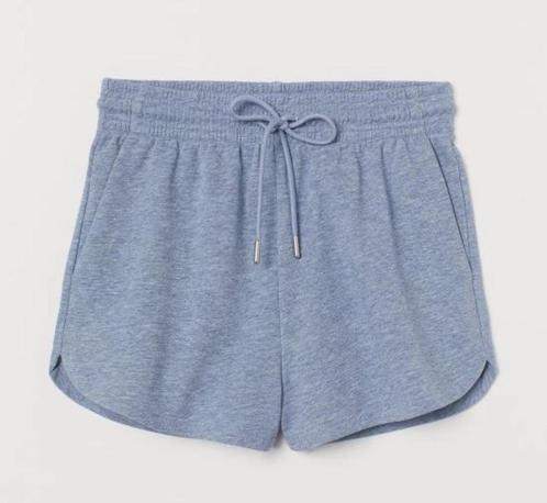 H&M sweatshort short blauw gemêleerd van joggingstof maat S, Kleding | Dames, Broeken en Pantalons, Nieuw, Maat 36 (S), Blauw