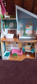 Kidcraft poppenhuis incl meubels, Gebruikt, Ophalen