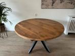 Eetkamertafel Mangohout 130, Huis en Inrichting, Ophalen, Gebruikt, Overige materialen, Rond