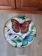 bijzettafeltje glas. bijzettafeltje. plantentafeltje, Huis en Inrichting, Tafels | Bijzettafels, Minder dan 55 cm, Rond, Ophalen