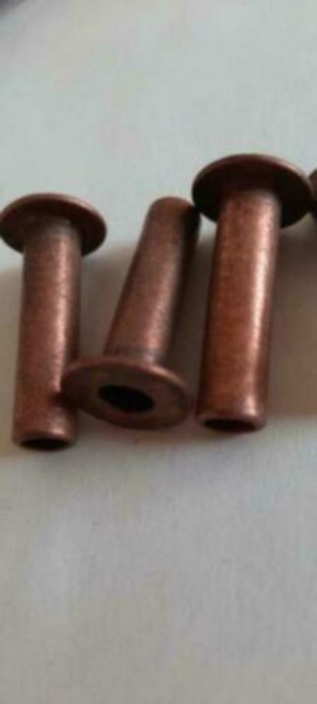 10st Rood Koperen holle Klinknagels 8x30 mm traktor landbouw, Tuin en Terras, Palen, Balken en Planken, Nieuw, Verzenden
