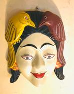 Antiek Balinees Theatermasker met Vogels - Handgesneden Kuns, Verzenden