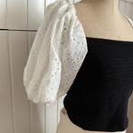 Zwarte top ingerimpeld ZARA M, Ophalen of Verzenden, Zo goed als nieuw, Zwart, Zonder mouw