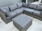 Hoekloungeset met vuurtafel - Stevig en in goede staat, Tuin en Terras, Gebruikt, ., 6 zitplaatsen, Ophalen of Verzenden