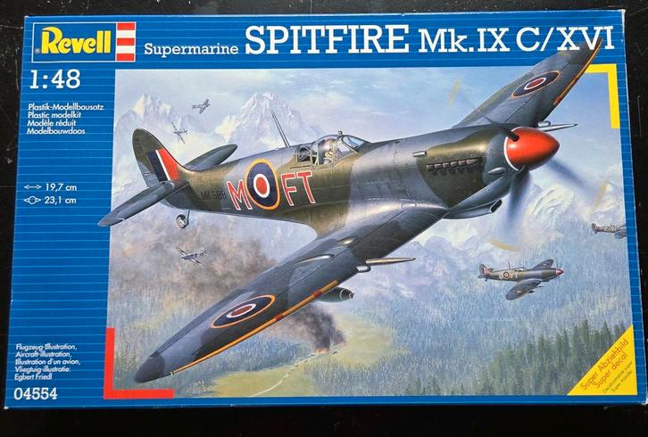 Revell Supermarine Spitfire Mk.IXc/XVI 1:48, Hobby en Vrije tijd, Modelbouw | Vliegtuigen en Helikopters, Zo goed als nieuw, Vliegtuig