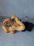 Gele olifantenlamp met mozaïek steentjes, Ophalen, Zo goed als nieuw