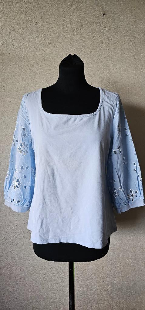 blauw top van Anne Fontaine maat 48 (27725), Kleding | Dames, Grote Maten, Shirt of Top, Blauw, Ophalen of Verzenden