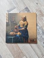 Melkmeisje op Houten Plaat - 30x30cm, Antiek en Kunst, Kunst | Schilderijen | Klassiek, Ophalen of Verzenden