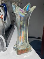 Zware Jaren 70 Murano vaas met iriserend glas, Ophalen of Verzenden