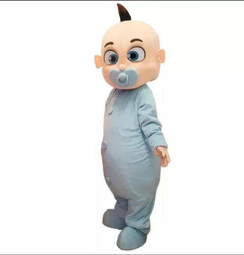Baby mascotte blauw te huur, Hobby en Vrije tijd, Feestartikelen | Verhuur, Zo goed als nieuw, Geboorte of Huwelijk, Ophalen