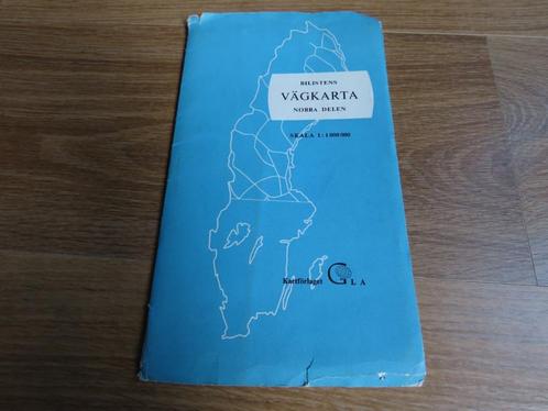 1964: oude wegenkaart landkaart Noord-Zweden,  GLA jaren 60, Boeken, Atlassen en Landkaarten, Gelezen, Overige atlassen, Europa Overig