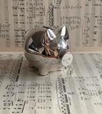 VERZILVERDE SPAARPOT SPAARVARKEN SPAARPOTJE, Ophalen of Verzenden