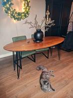 Masief houten tafel ,ovaal, Ophalen, Ovaal, 200 cm of meer, 100 tot 150 cm