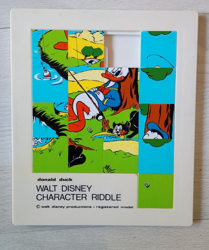 Donald Duck Intelligentie Spel - Vintage 1960, Hobby en Vrije tijd, Denksport en Puzzels, Gebruikt, Legpuzzel, Minder dan 500 stukjes