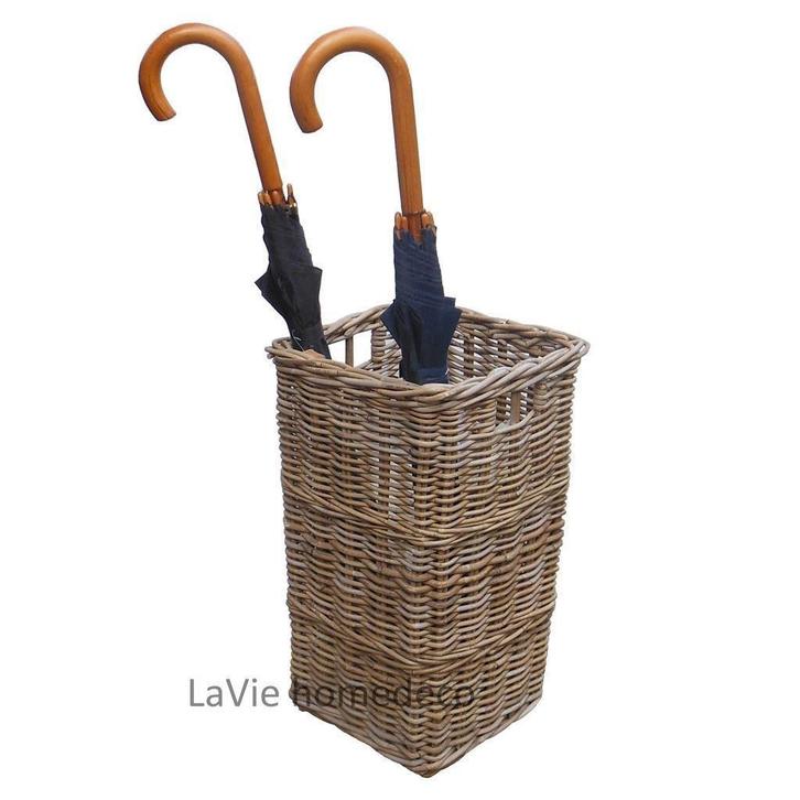 Praktische paraplubak riet Square, Huis en Inrichting, Woonaccessoires | Paraplubakken, Nieuw, Riet, Ophalen of Verzenden