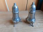 Oude verzilverde peper en zout stel, Antiek en Kunst, Antiek | Glas en Kristal, Ophalen of Verzenden