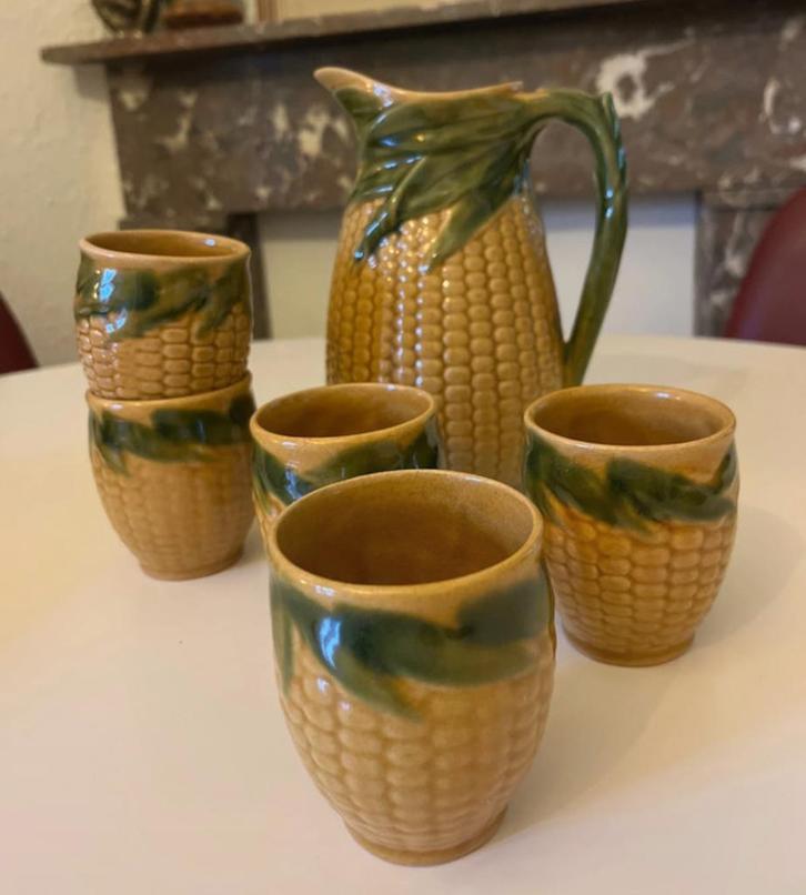 Vintage jaren 60 Hongaars Handbeschilderd keramiek, Huis en Inrichting, Keuken | Servies, Gebruikt, Overige typen, Overige stijlen