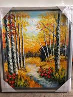 schilderij bomen landschap, Antiek en Kunst, Ophalen of Verzenden