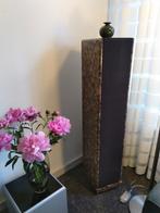 Prachtige Pied Piper speakerzuilen met natuursteen bekleed, Gebruikt, 120 watt of meer, Front, Rear of Stereo speakers, Ophalen