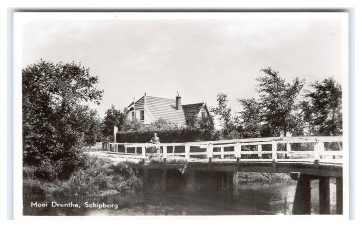 Schipborg, Mooi Drenthe, Verzamelen, Ansichtkaarten | Nederland, Ongelopen, Drenthe, 1940 tot 1960, Verzenden