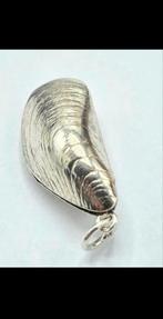 Zilveren bedel kettinghanger mossel  bedelarmband ketting, Ophalen of Verzenden, Zilver