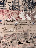 6 Stofjes -diverse printjes (48/48), Hobby en Vrije tijd, Stoffen en Lappen, Ophalen of Verzenden, Nieuw, Katoen