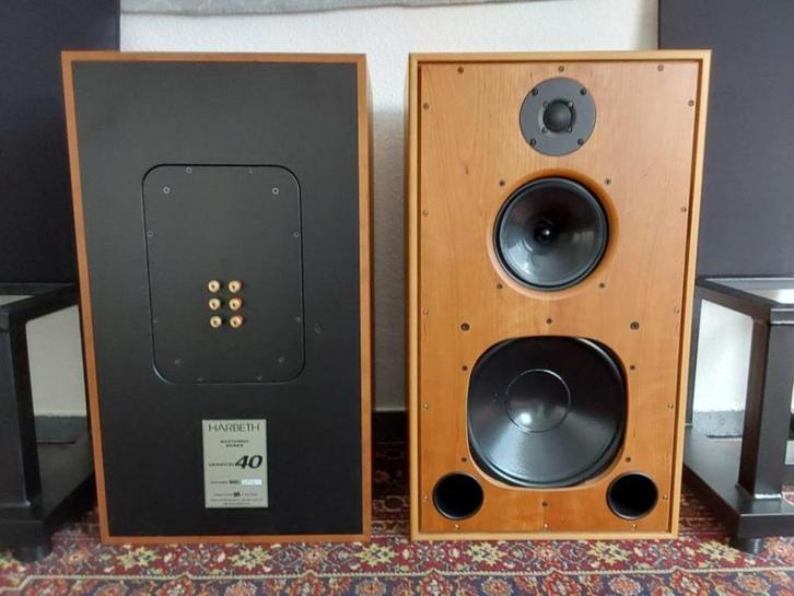 Harbeth Speakers Mastering Series Monitor 40, Audio, Tv en Foto, Luidsprekers, Front, Rear of Stereo speakers, 120 watt of meer